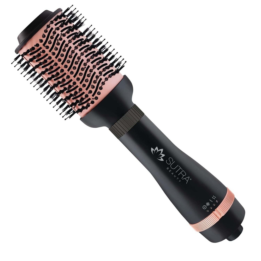 Sutra Beauty Interchangeable 3 Inch Blowout Brush Set Black Rose Gold New